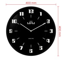 Nástenné hodiny MPM, 4206 retro čierna 